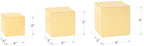Red Co. Set of 3 Glossy Gold Acrylic Cube Display Nesting Riser Stands with Hollow Bottoms - color: Gold, size: 4",5",6" - 1 pack