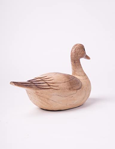 HAUCOZE Duck Statue Animal Figurine Decor Modern Home Sculpture Gift for Living Room Bedroom Table Desk 11.0 Inch