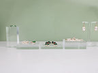 Transparent jewelry risers for selling, Acrylic risers for earring display, clear block ring riser tray for online business Photography【3.15 L x3.15 W x0.79 H inch】 - size: 3.15 L x3.15 W x0.79 H inch