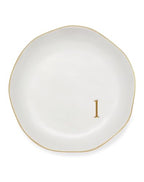 Personalized Ceramic Ring Dish - Monogrammed Jewelry Tray, Handcrafted Room Decor Engagement Wedding Present - Mothers Day Valentines Christmas Birthday Gift Women, Engraved Initial l - style: l