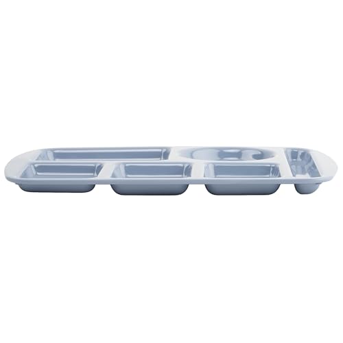 G.E.T. 6 Compartment School Cafeteria Tray, Left Handed, 10" x 15", French Blue 12 - color: French Blue, size: 10" x 15", style: 12 Pack Left Handed Trays