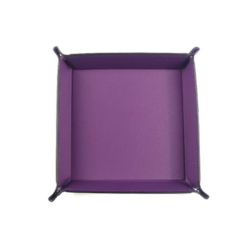siduater Valet Tray Desktop Storage Organizer – Vegan Leather Catchall Tray Bedside Vanity Tray Nightstand Caddy Holder for Remote Controller, Watch, Keys, Phone, Wallet, Coin, Jewelry, Purple - color: Purple