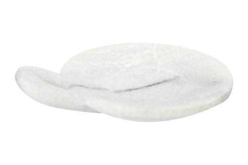 Creative Co-Op Small Marble Handle Dish, 5" x 3.5", White (DF2329) - color: White, size: 5" x 4"
