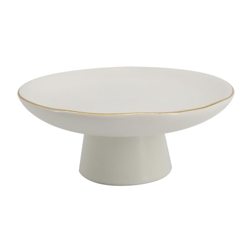 COLLECTIVE HOME - Ceramic Jewelry Tray, Decorative Geometric Jewelry Dish, Luxurious Trinket Tray with High Base, Birthday Mother's Day for Women (Round Glossy Gold) - color: Round Glossy Gold