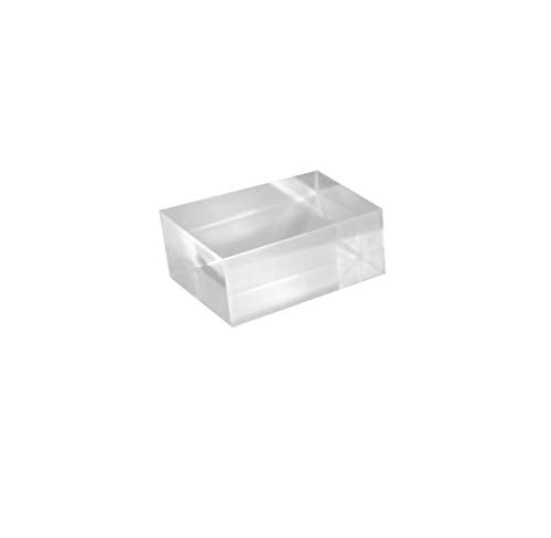 Clear Solid Acrylic Block ，Diamond Polished Acrylic Cube Display Stand ，Jewelry Ring Display Organizer (2" x 2" x 3") - size: 2" x 2" x 3"