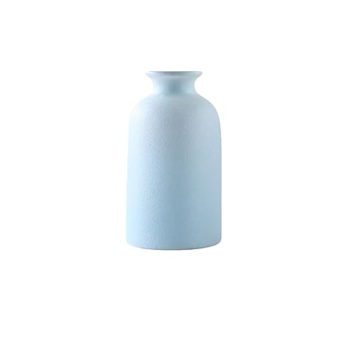 Blue Small Ceramic vase Dry Flower Vases for Home Decor Bohe vase Dried Flowers Home, Living Room,Modern, Minimalist,Centerpieces Office Desk Gift(S Blue) - color: Blue, size: Small