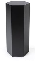 Displays2go Hexagon Riser Pedestal, Laminate, 30-inch Tall - Black (SMHEXPD30BLK) - size: 30”H