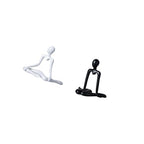 Baoblaze Creative Thinker Abstract Sculpture Decorative Figurine Unique Tabletop Ornament Statue for Entrance Bedroom Cabinet Bookshelf Housewarming Gift