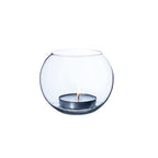 WGVI Clear Glass Tea Light Votive Candle Holder, Width 4", Height 3.15", Small Globe Bubble Bowl Round Vase, Tabletop Décor Container Terrarium, 1 Piece - size: Clear Bowl 3.15"H
