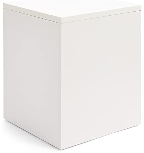 Displays2go White Merchandise Display Cube, 16 Inch Tall – White (WDCUBEWHT1) - color: White, size: 16"H