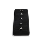 Oirlv Black Microfiber Jewelry Display Tray Showcase Jewelry Display Stand for Selling 5 Slots Ring Display Stand Ring Organizer Holder(TT07001) - size: 5 ring tray