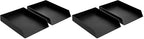 Amazon Basics Rectangular Plastic Desk Organizer, Letter Size Tray, 4-Pack, 9.7 x 2.2 x 13 inches, Black - color: Black, size: 4 Pack