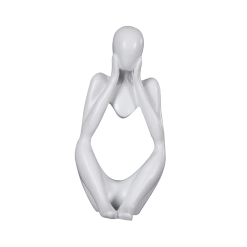 PRETYZOOM Modern Abstract Thinker Statue Decorative Art Home Accessory Neutral Minimalist Decor