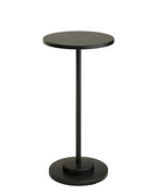 Masupu Drink Table, Round Side Table for Small Spaces, Pedestal Side Table, Small End Table with Metal Base, for Living Room, Bedroom, Bathroom, Black - color: 03.black