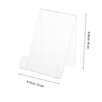 ULTECHNOVO 1Pc Transparent Acrylic Book Rack Stylish Bookend Display Stand for Desktop for Home Office Library Bookstore Compact Lightweight Design for Long Term Use