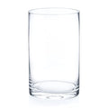 Enova Floral Clear Glass Cylinder Vase 5 x 8 Inches, Clear Flower Vases, Pillar Candle Hurricane Floating Candle Holder Vase, Glass Flower Vase for Wedding Centerpieces, Home Office décor (1 Piece) - size: 5W X 8H
