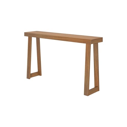 Plank+Beam Solid Wood Console Table, 56 Inch, Sofa Table, Narrow Entryway Table for Hallway, Behind The Couch, Living Room, Foyer, Easy Assembly, Pecan - color: Pecan, size: 56" Console Table