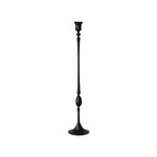 Creative Co-Op Tall Decorative Hand-Forged Metal Taper Holder, Black - size: 4" Round x 20"H