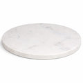 11-Inch Round Marble Cheese Board – Solid White Natural Stone Cutting Board & Charcuterie Serving Tray with Non-Slip Feet, 0.5” Thick, Easy to Clean. - color: White, size: 11"L x 11"W