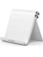UGREEN Cell Phone Stand for Desk Phone Holder Foldable Portable Adjustable Compatible with iPhone 17 Air 16 15 14 13 Pro Max, iPhone 12 11 Plus SE XS XR 8 7, Office Desk Travel Accessories, White - color: White