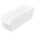 Akro-Mils 30120 Plastic Shelf Bins, Heavy Duty Storage Bins for Garage, Closet, and Drawer Organization, 12" x 4" x 4", Clear, 24-Pack - color: Clear