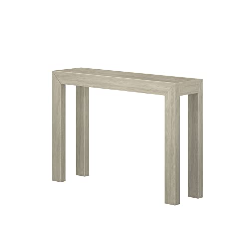 Plank+Beam Modern 46 Inch Console Table, Solid Pine Wood Entryway Table, Narrow Sofa Table for Hallway or Living Room, Seashell - color: Seashell, size: 46 Inch