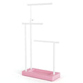 SRIWATANA Jewelry Organizer Stand, Extra Tall Necklace Holder Jewelry Holder, Gift Idea (Pink & White) - color: Pink & White