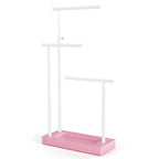 SRIWATANA Jewelry Organizer Stand, Extra Tall Necklace Holder Jewelry Holder, Gift Idea (Pink & White) - color: Pink & White
