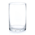 Enova Floral Clear Glass Cylinder Vase 4 x 6 Inches Round Flower Vase, Pillar Candle Hurricane Floating Candle Holder Vase, Small Floral Glass Vase for Decoration Home, Wedding Centerpiece (1 Piece) - size: 4W x 6H