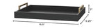 Decorative Coffee Table Tray - Ottoman Tray - color: Pitch Black