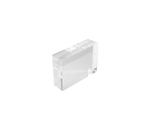 Clear Solid Acrylic Block ，Diamond Polished Acrylic Cube Display Stand ，Jewelry Ring Display Organizer (2" x 4" x 4") - size: 2" x 4" x 4"