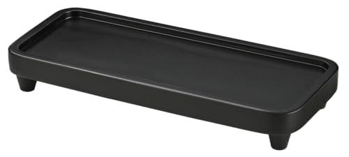 Bathroom Tray for Counter,Vanity Tray,Soap Dispenser Tray for Kitchen Sink, Kitchen and Home Decor(Black) - color: Black-large