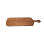Acacia Wood Serving Board with Handle - 16" x 5" Food Serving Tray for Kitchen Appetizers, Wooden Cutting Chopping Board for Meat, Vegetables, Bread, Charcuterie, Cheese Board - size: 16" x 5" Acacia