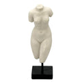 Galt International 13.5" Poly Marble Body Statue w/Black Pedestal Stand for Home Decor - Greek God Sculpture Mythology Stone-Like Marble-Feel Accent (Woman) - size: 15" Female