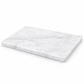 KC KULLICRAFT 8×12 Inches White Marble Cheese & Charcuterie Serving Board – Natural Marble Cutting Board & Pastry Slab with Non‑Slip Feet – Premium Stone Kitchen Tray Gift. - color: White, size: 12"L x 8"W