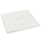 Santa Barbara Design Studio Marble Footed Serving Board Long-Lasting Durable Stone Tray, 12" Square, White
