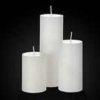 Shihanee Set of 6 Pillar Candles with Glass Cylinder Vases Clear Cylinder Hurricane Candleholders for Slim Tall Pillar Candles Wedding Table Centerpieces(2.6'' X 4.7'', 5.9'', 7.9'',White) - color: White, size: 2.6'' X 4.7'', 5.9'', 7.9''