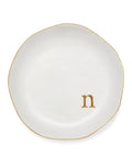 Personalized Ceramic Ring Dish - Monogrammed Jewelry Tray, Handcrafted Room Decor Engagement Wedding Present - Mothers Day Valentines Christmas Birthday Gift Women, Engraved Initial n - style: n