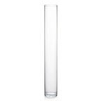 WGVI Quality Thick Weighted Tall Clear Cylinder Glass Vases, 4" W x 28" H, Flower Arrangement Floating Candle Holders Wedding Centerpieces Event Floral Container Floor Display Home Décor, 1 Piece - size: 4"x28"H