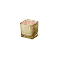 WGV 2 Inch Gold Speckle Square Cube Glass Votive Candle Holder, Small Tiny Mercury Tea Light 2x2”, 1 Pc - color: Gold-square-2"