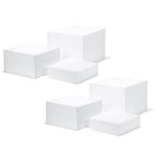 Red Co. Set of 3 Glossy White Acrylic Cube Display Nesting Risers with Hollow Bottoms - 2 Pack - color: White, size: 6",7",8" - 2 pack