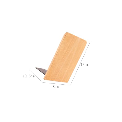 1 Piece Book End Wooden Bookend L-Shaped Books Holder Stand Organizer Square Head Decorative Bookends Book Stopper Divider Bookend Organizer for Home Library Office, Small
