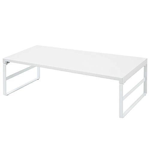 LIHIT LAB Desktop Stand, 9.8 x 23.2 x 6.3 inches, White (A7333-0) - color: White, size: 9.8" x 23.2" x 6.3", style: Single