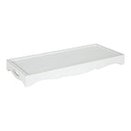 Kate and Laurel Astral Rustic Farmhouse Wood Tray; 10 x 24; White; Decorative Rustic Tray with Distressed Wood and Sophisticated Finish for Farmhouse Decor Scheme