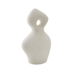 Signature Design by Ashley Arthrow Modern 14 in. Ceramic Abstract Sculpture, White - size: 8.13" W x 5" D x 14.75" H