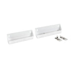 Rev-A-Shelf 11" Tip-Out Plastic Sink Trays for Kitchen and Bathroom Base Cabinet, Pack of 2 Pullout Vanity Shelf Home Organizer, White, 6572-11-11-52