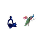 Baoblaze Abstract Thinker Figurine Sculpture and Retro Wall Collection for Office Bar Wedding Living Room Kitchen Home Decoration