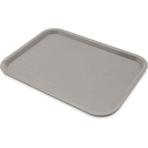 Carlisle FoodService Products CT121623 Café Standard Cafeteria / Fast Food Tray, 12" x 16", Gray - color: Gray