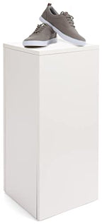 Displays2go, Gallery Display Column, Laminated Particle Board and Melamine Construction – White Laminate Finish (WDCUBEWHT2) - color: White, size: 30"H