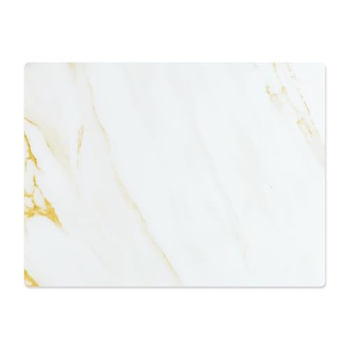 Murrey Home Glass Cutting Board for Kitchen Counter, Tempered Glass Chopping Boards Dishwasher Safe, Small Clear Countertop Tray, Scratch Resistant, Heat Resistant, Non Toxic, Gold Marble, 24"x18" - color: Textured Gold Marble, size: 23.6"L x 17.7"W